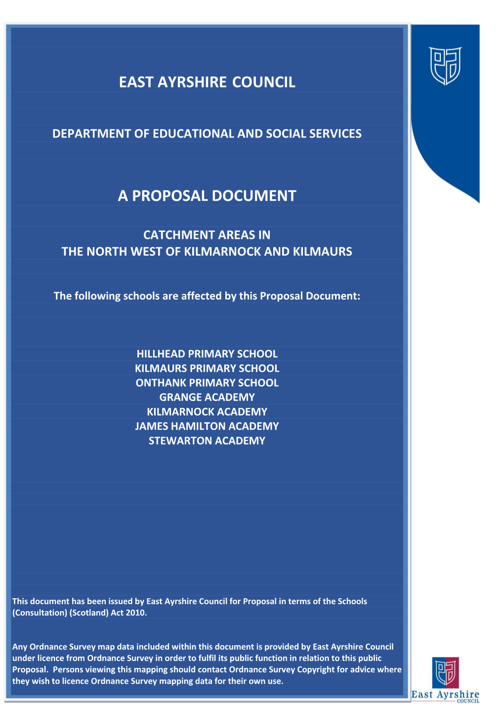 Changes to School Catchment Areas in North West Kilmarnock and Kilmaurs