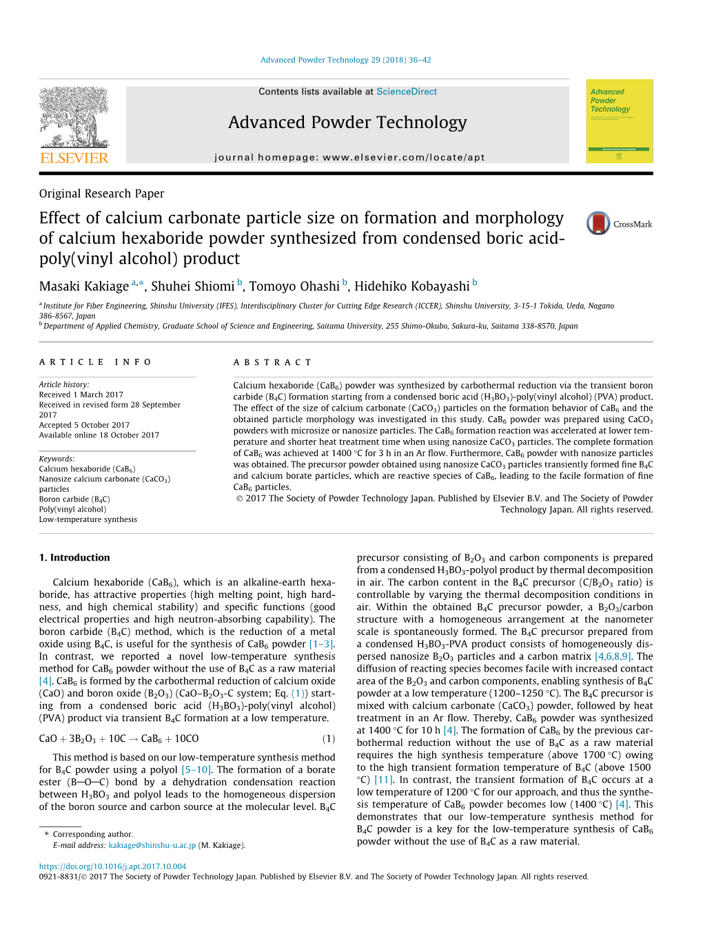 Effect of Calcium Carbonate Particle Size on Formation and Morphology