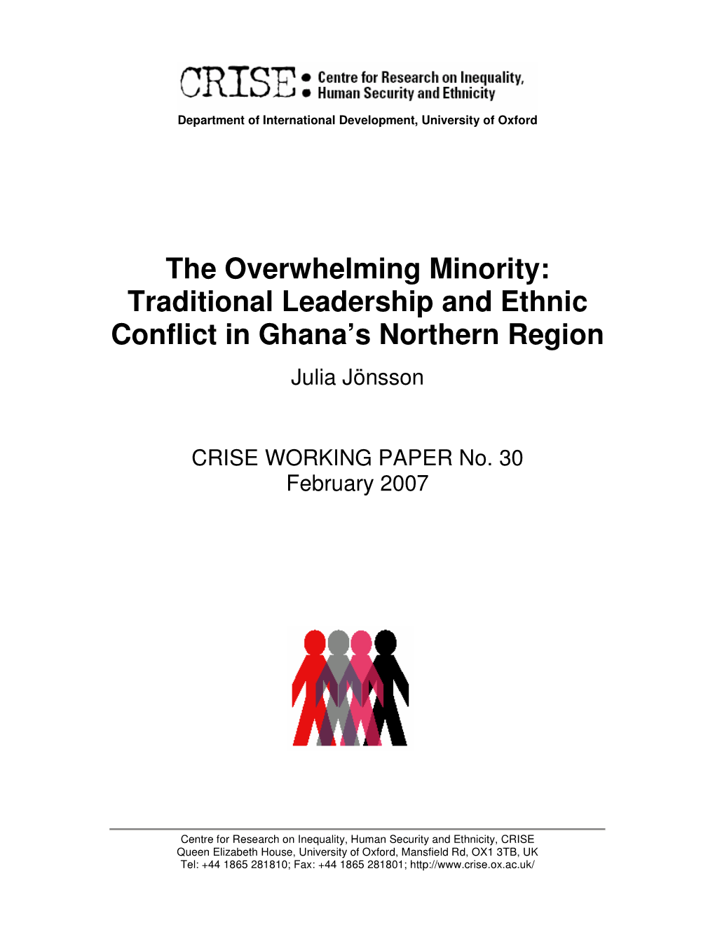 The Overwhelming Minority: Traditional Leadership and Ethnic Conflict in Ghana’S Northern Region