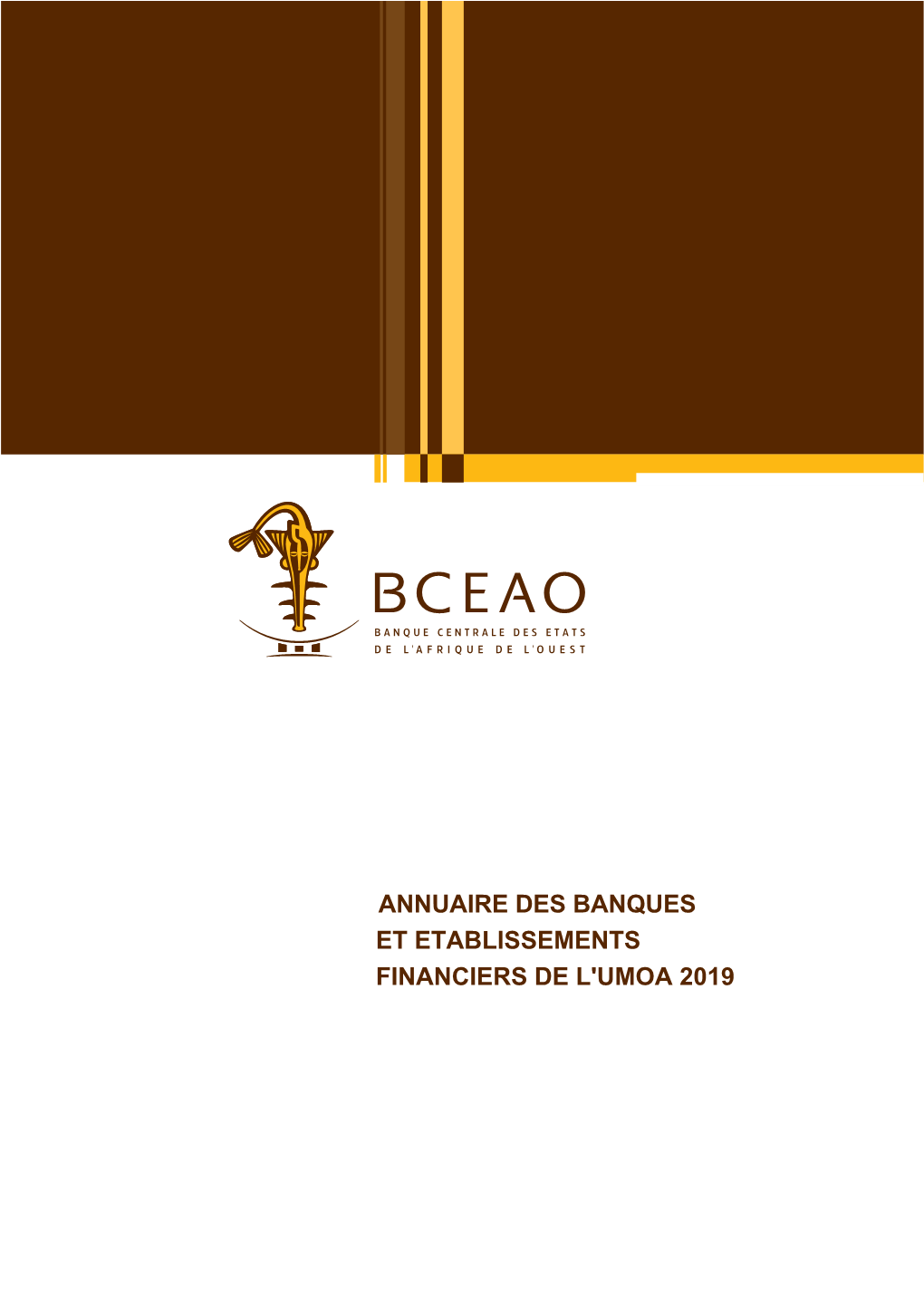Annuaire Des Banques Et Etablissements Financiers De L'umoa 2019