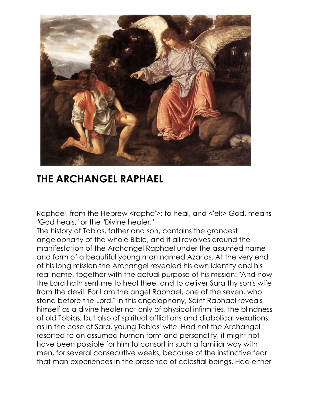 The Archangel Raphael