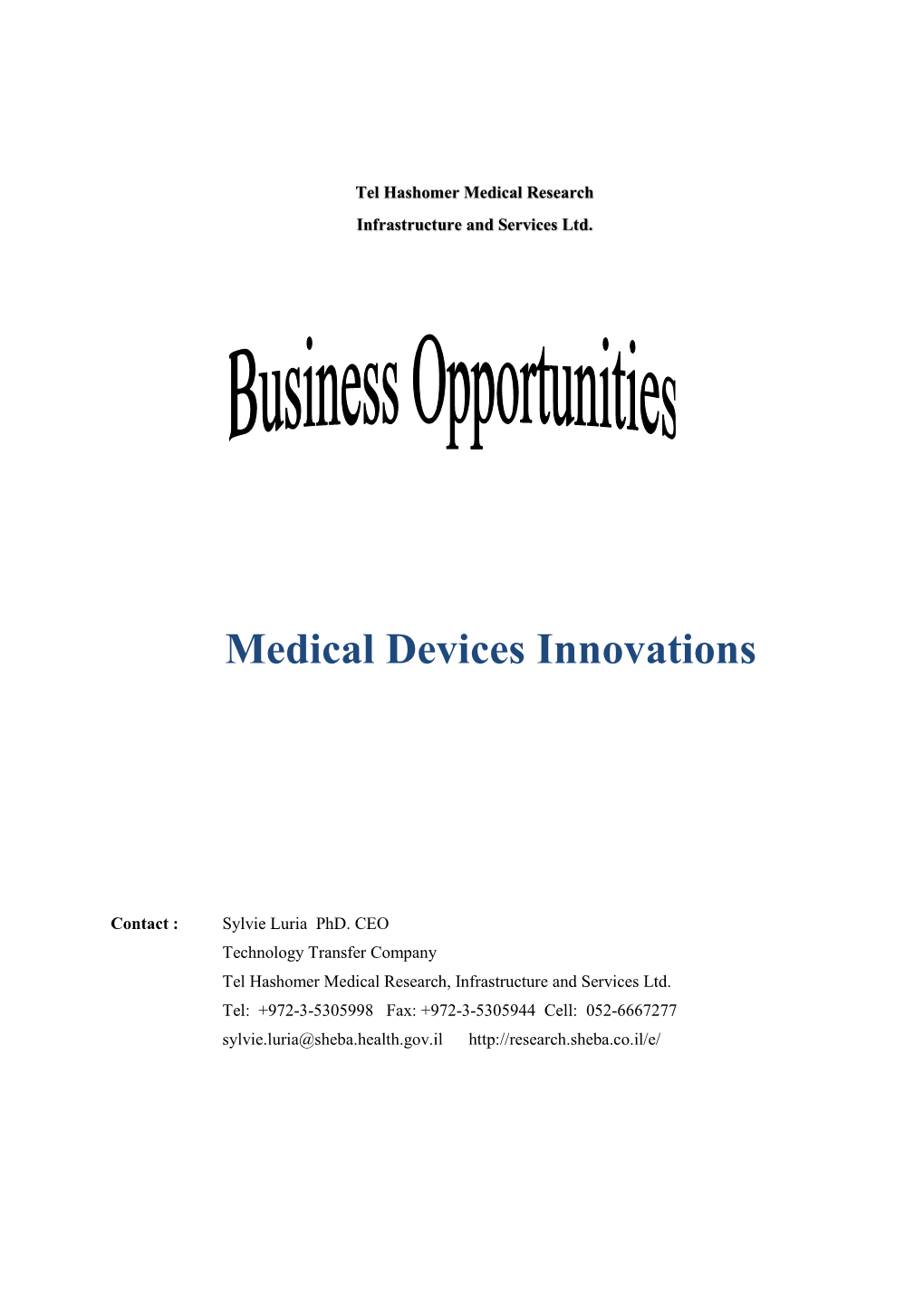 Medical Devices Innovations