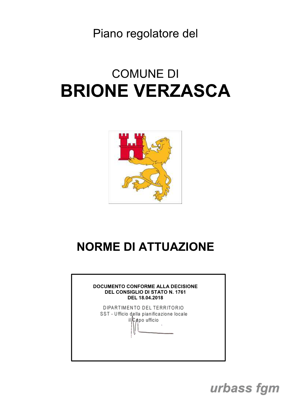 Brione Verzasca Norme Di Attuazione