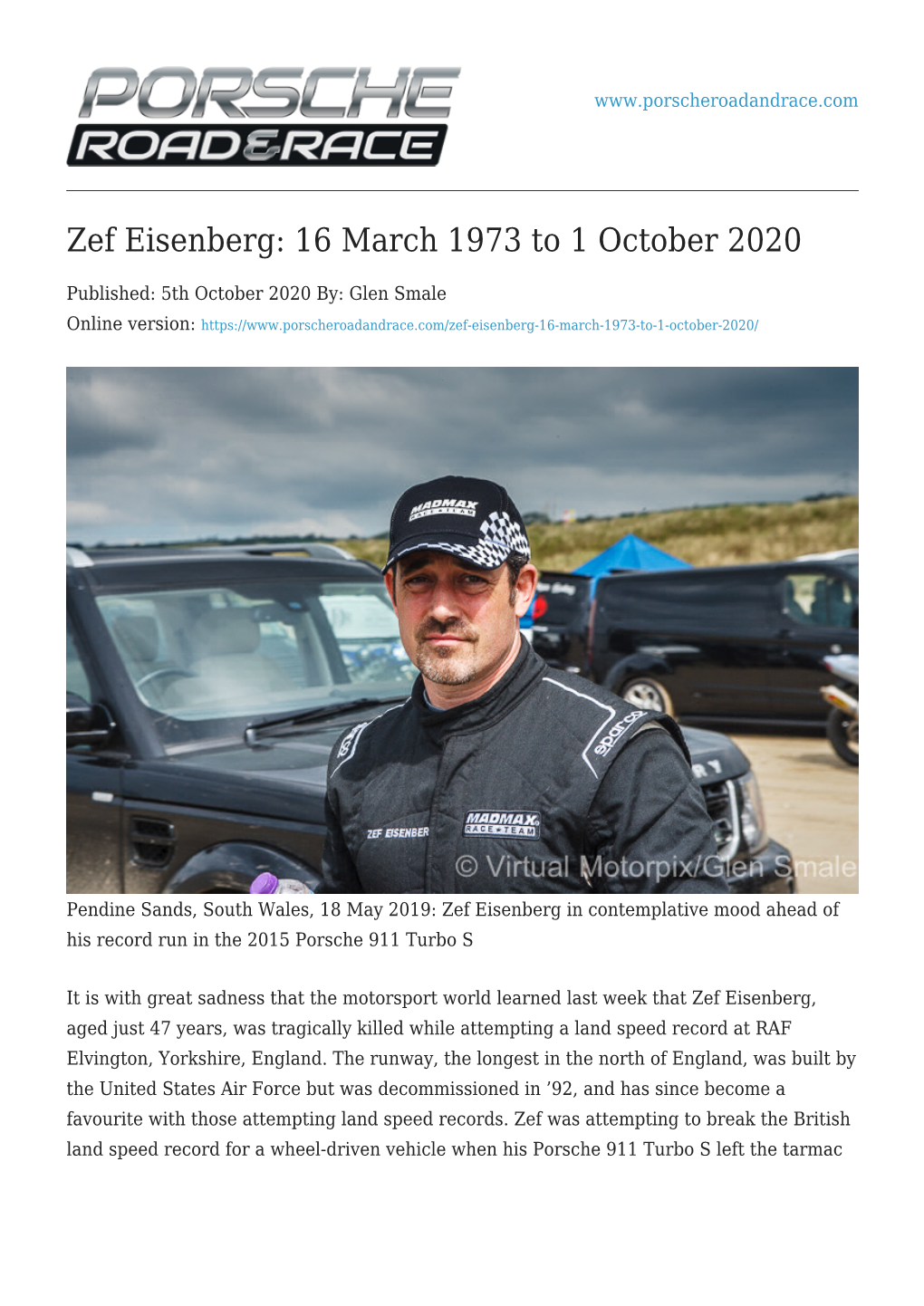 Zef Eisenberg: 16 March 1973 to 1 October 2020