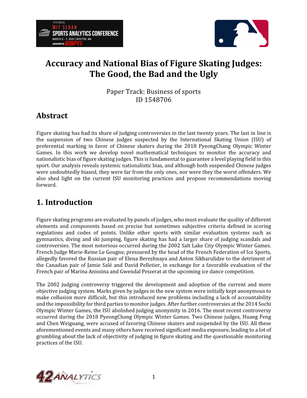 Accuracy and National Bias of Figure Skating Judges: the Good, the Bad and the Ugly