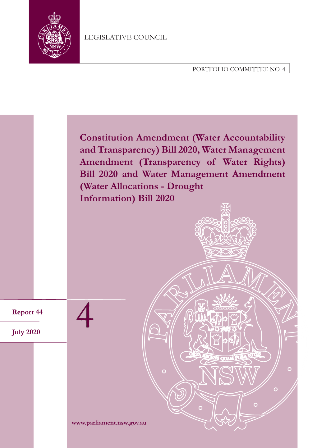 Constitution Amendment (Water Accountability
