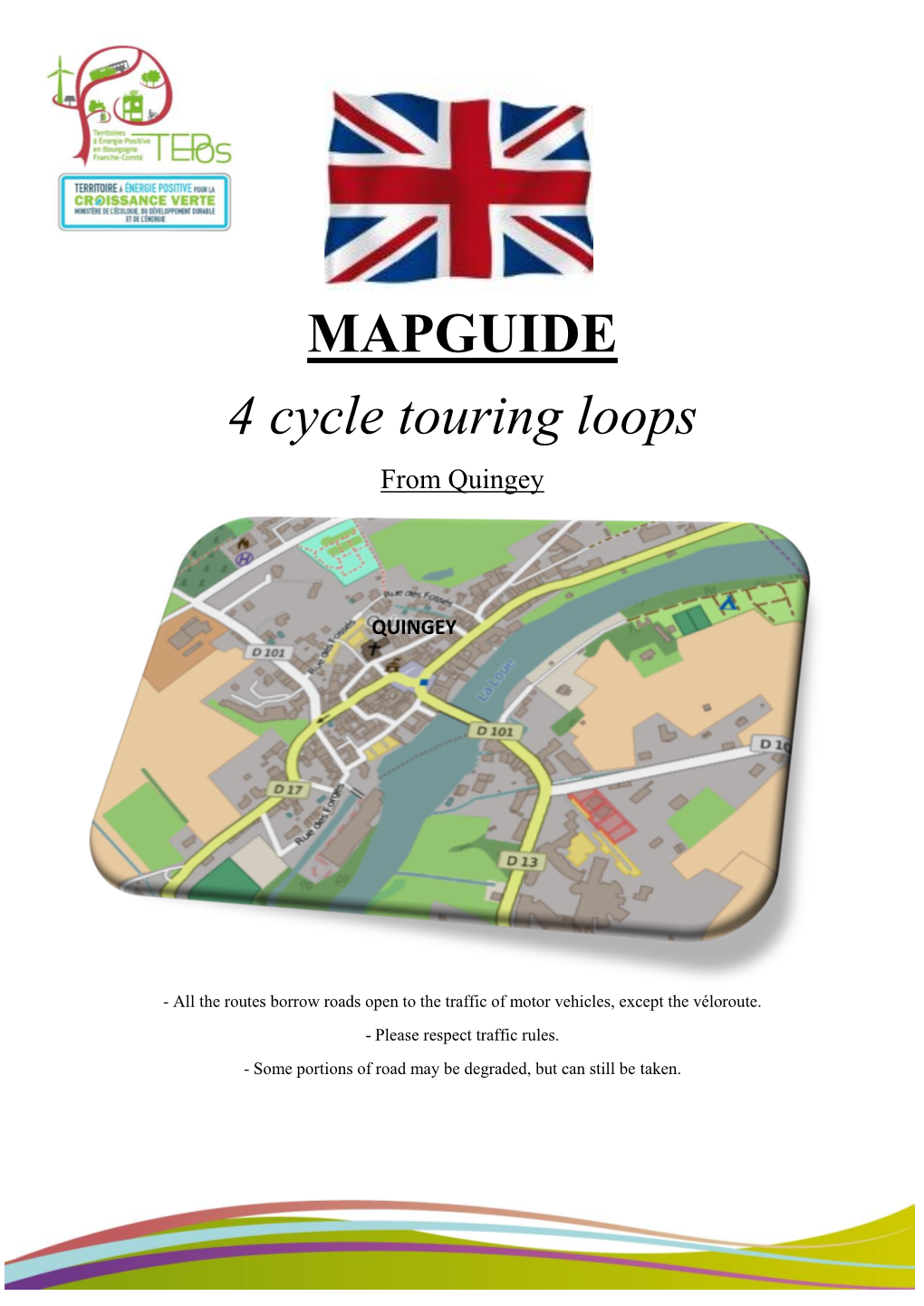 MAPGUIDE 4 Cycle Touring Loops from Quingey