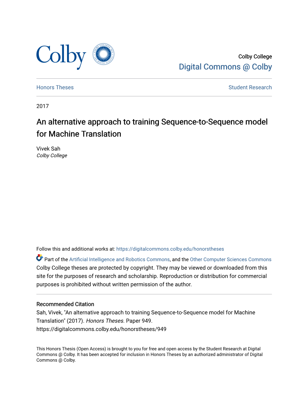 An Alternative Approach to Training Sequence-To-Sequence Model for Machine Translation