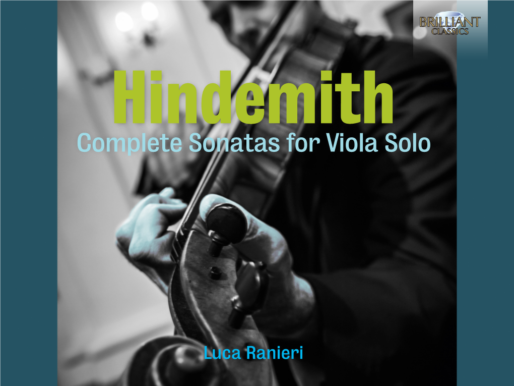 Complete Sonatas for Viola Solo