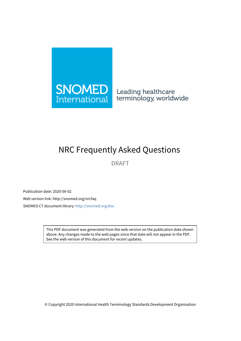 NRC Frequently Asked Questions DRAFT