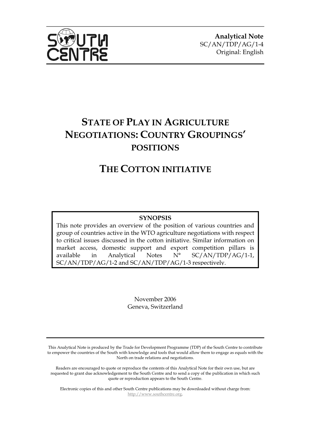 Cotton Initiative