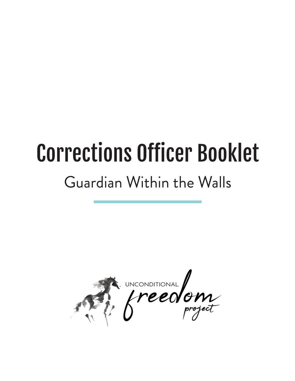 Corrections Officer Booklet Guardian Within the Walls Corrections Officer Book