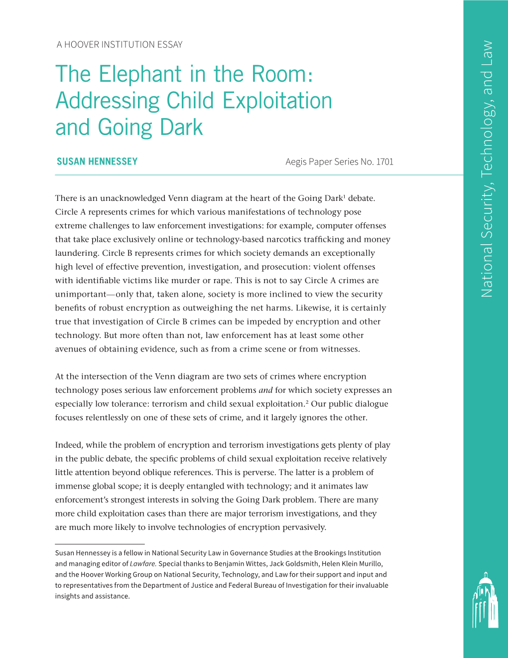 Addressing Child Exploitation and Going Dark 3