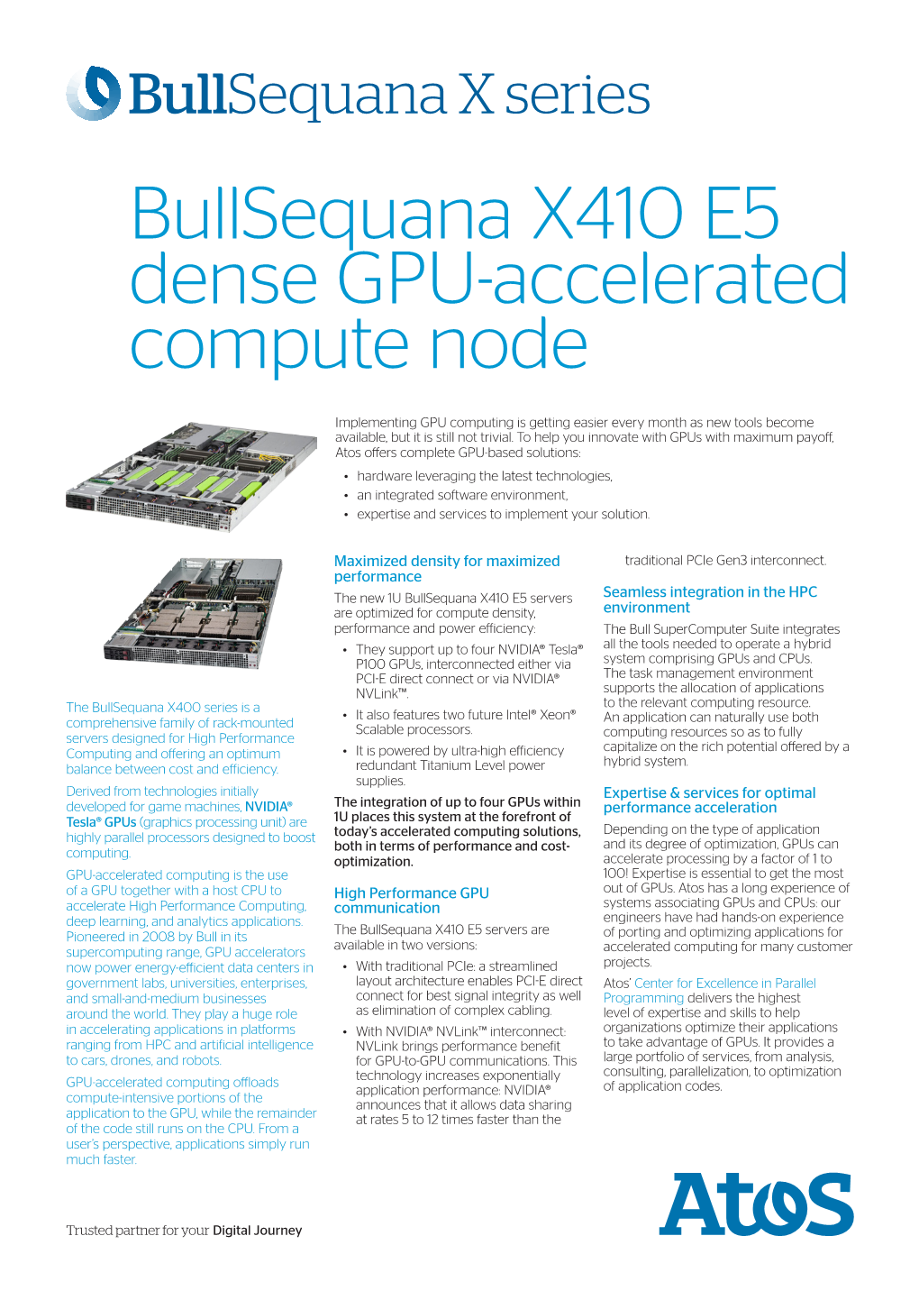 Bullsequana X410 E5 Dense GPU-Accelerated Compute Node