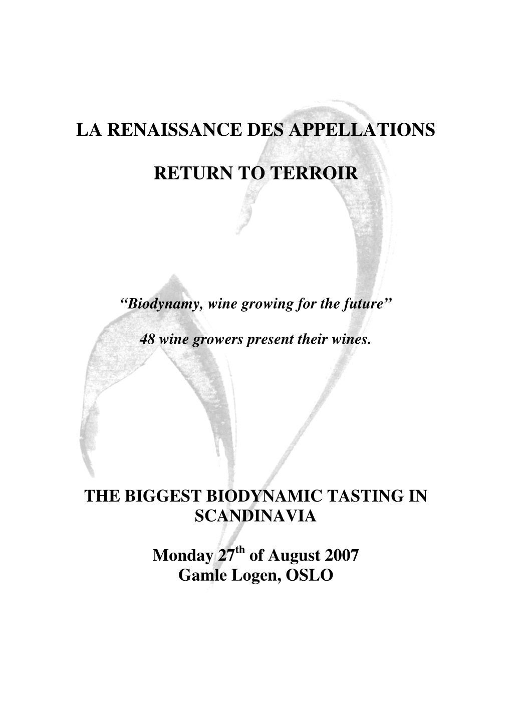 La Renaissance Des Appellations Return To