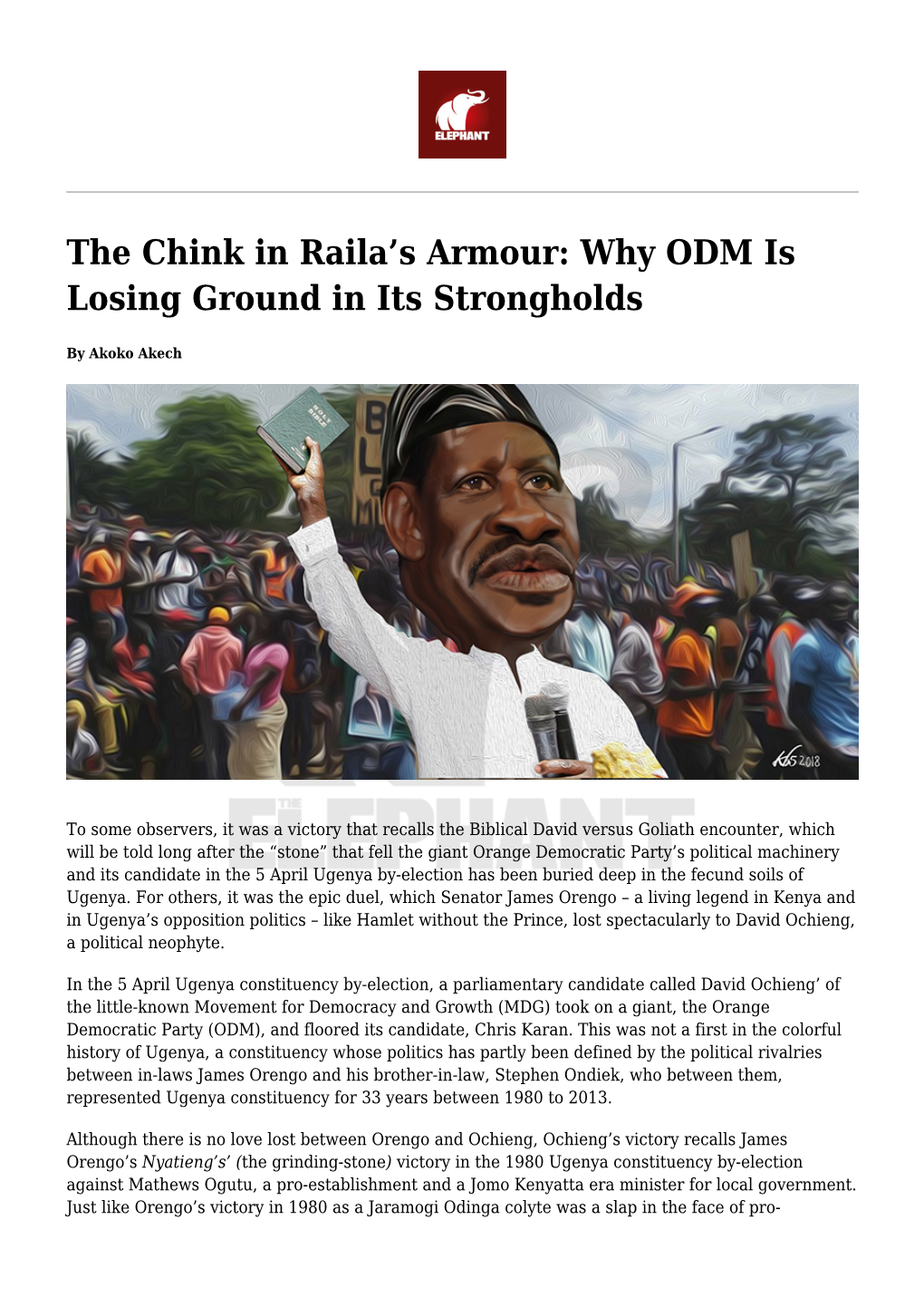 The Chink in Raila's Armour: Why ODM Is Losing Ground in Its