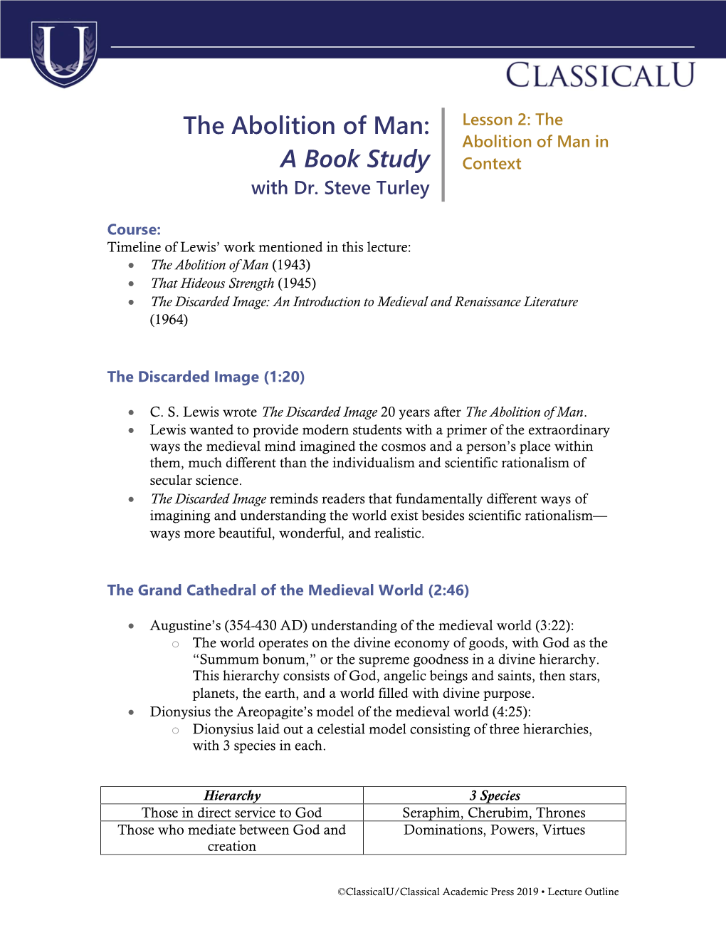 The Abolition of Man: a Book Study