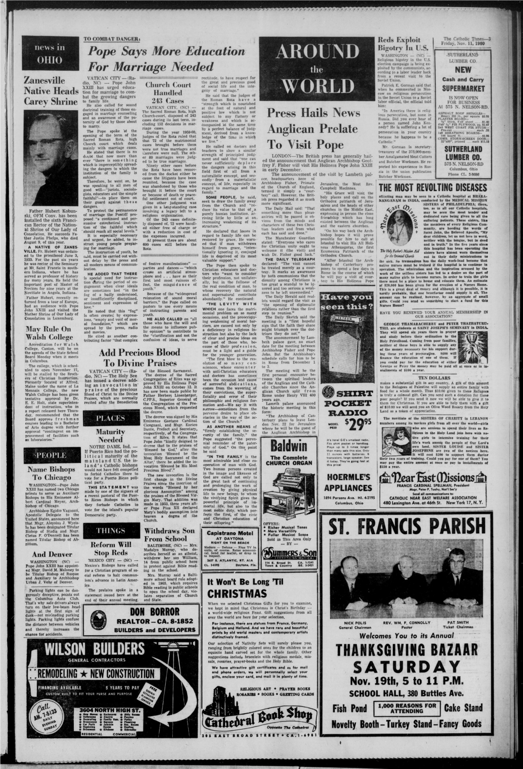 The Catholic Times. (Columbus, Ohio), 1960-11-11