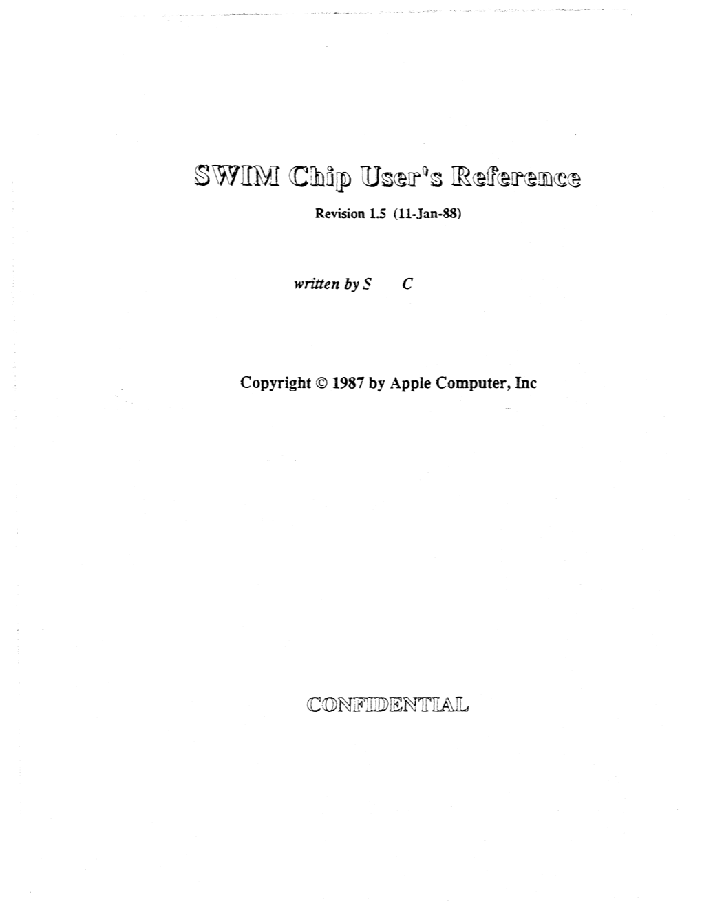 Copyright© 1987 by Apple Computer, Inc CONTENTS