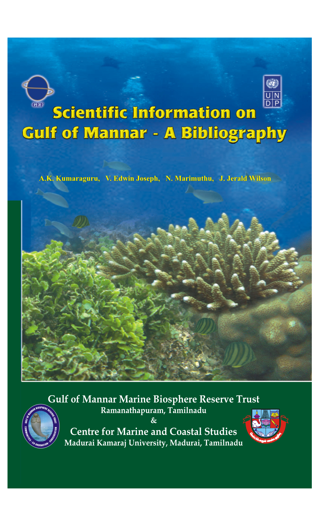 Gulf of Mannar - a Bibliography