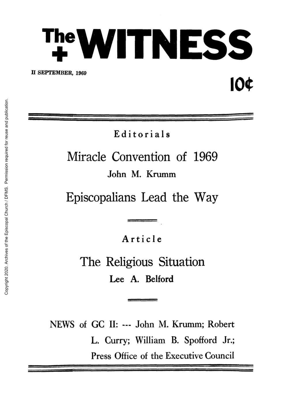 Miracle Convention of 1969 Episcopalians Lead the Way The