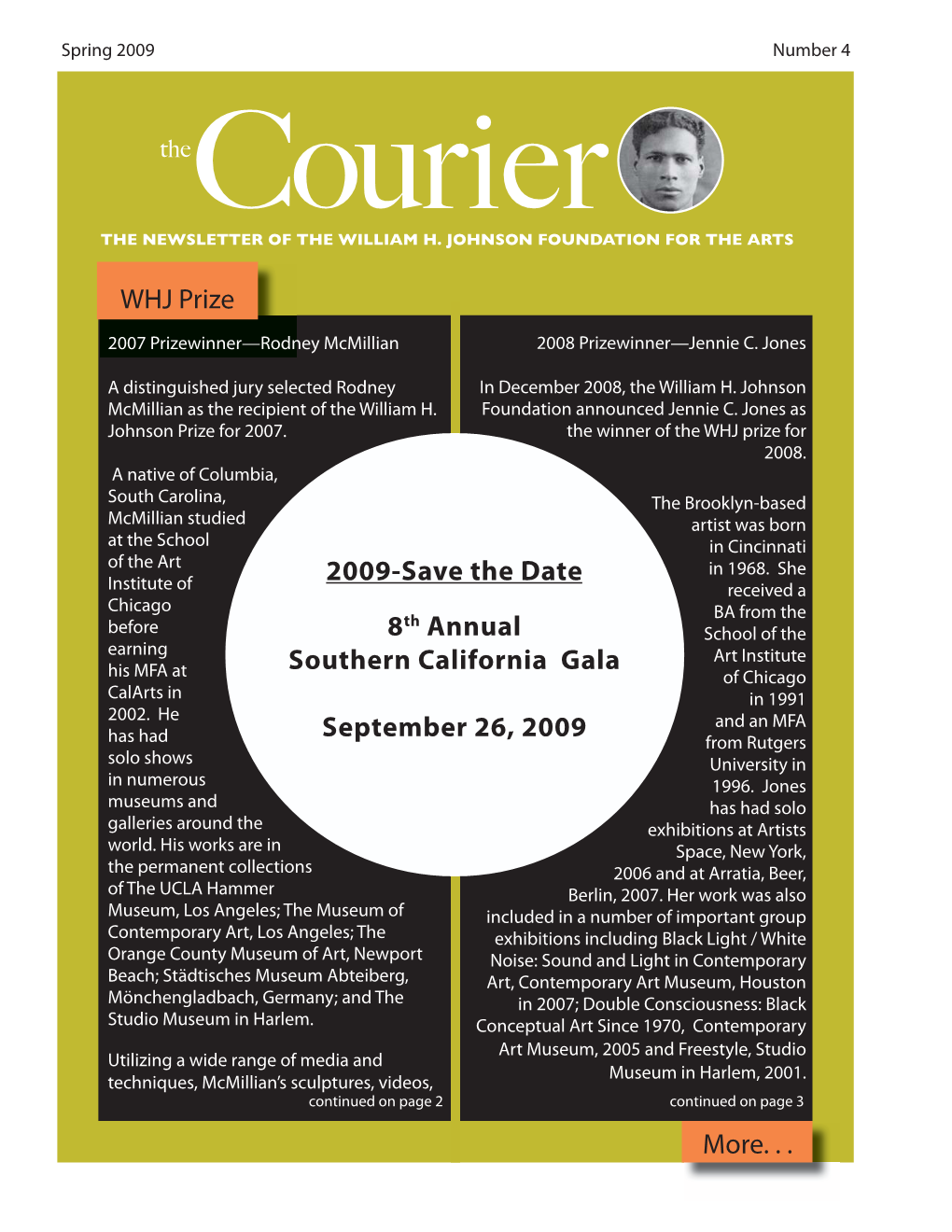 More. . . WHJ Prize 2009-Save the Date 8Th Annual Southern California Gala September 26, 2009