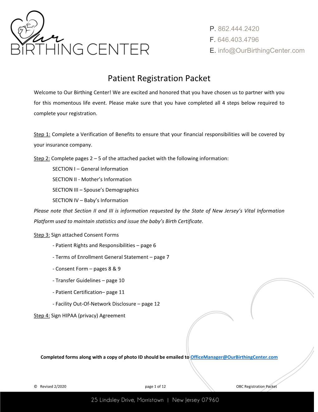 Patient Registration Packet