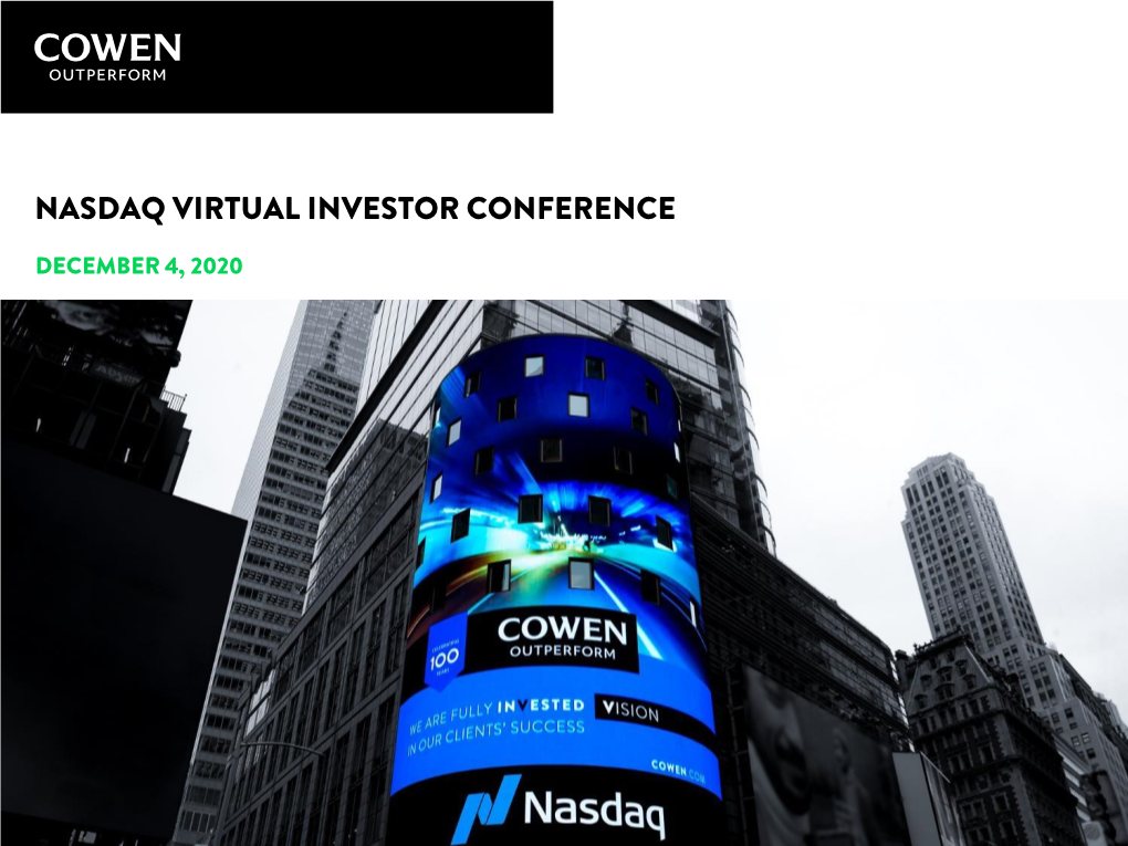 Cowen Investor Presentation