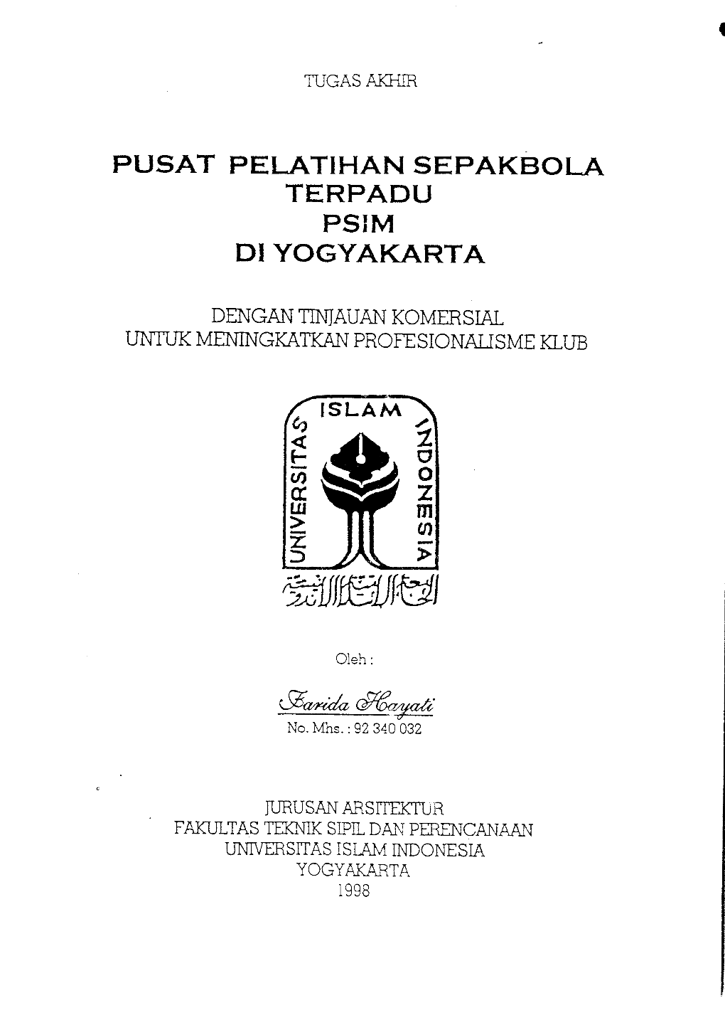 Pusat Pelatihan Sepakbola Terpadu Psim Di Yogyakarta