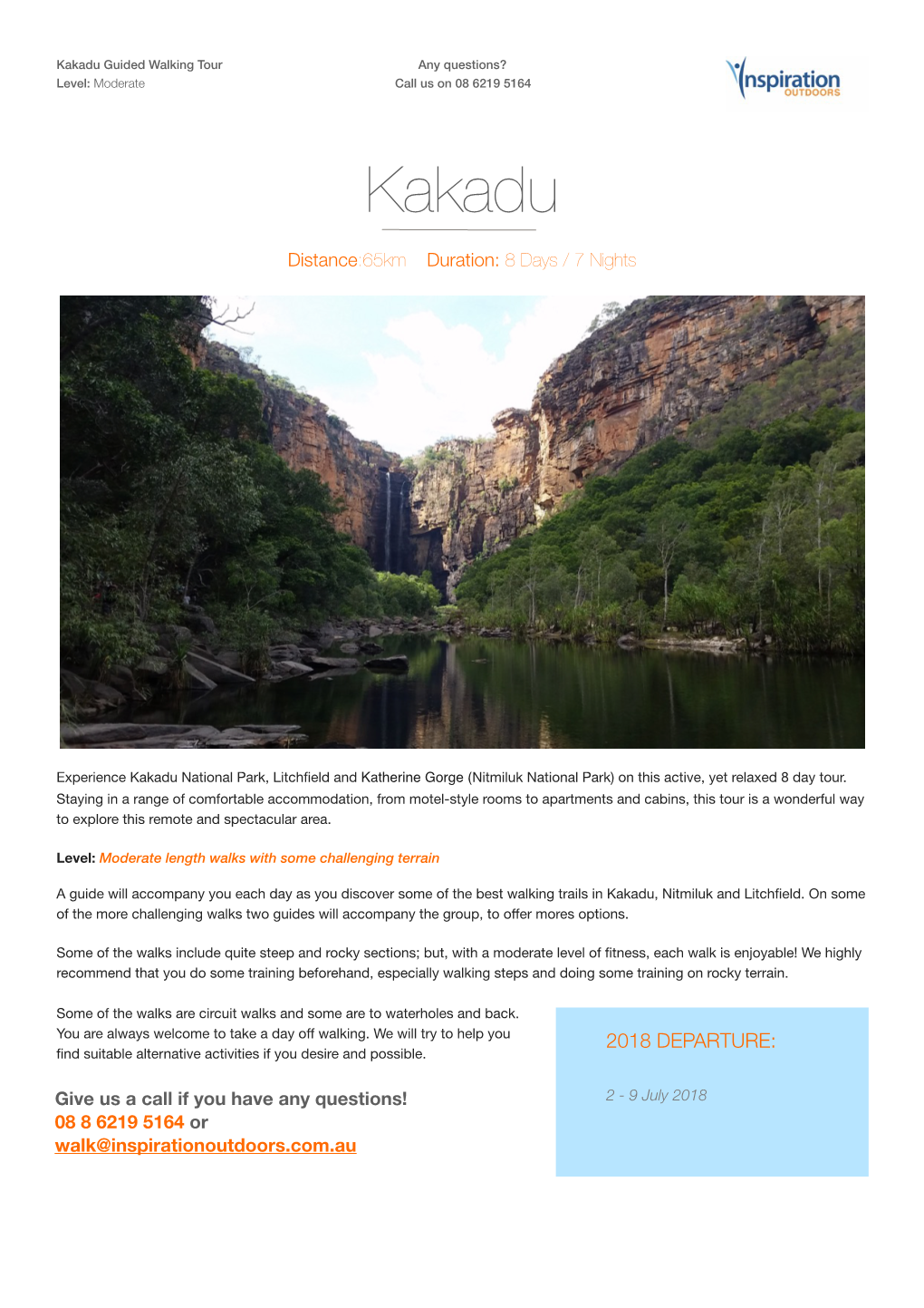 Kakadu Itinerary 2018