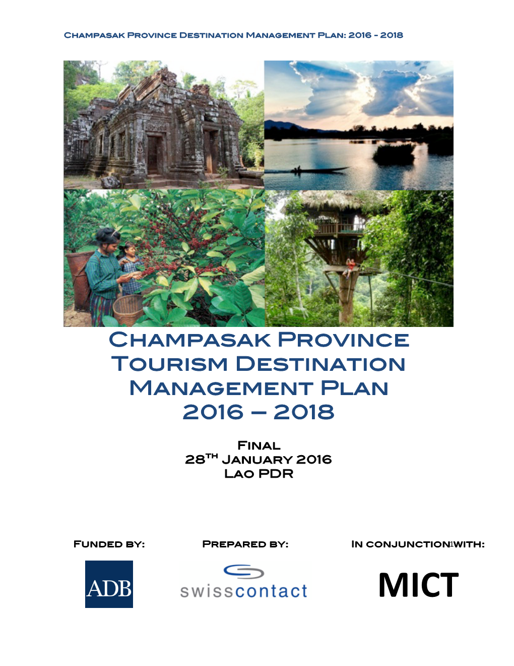 Champasak Province Destination Management Plan 2016-2018