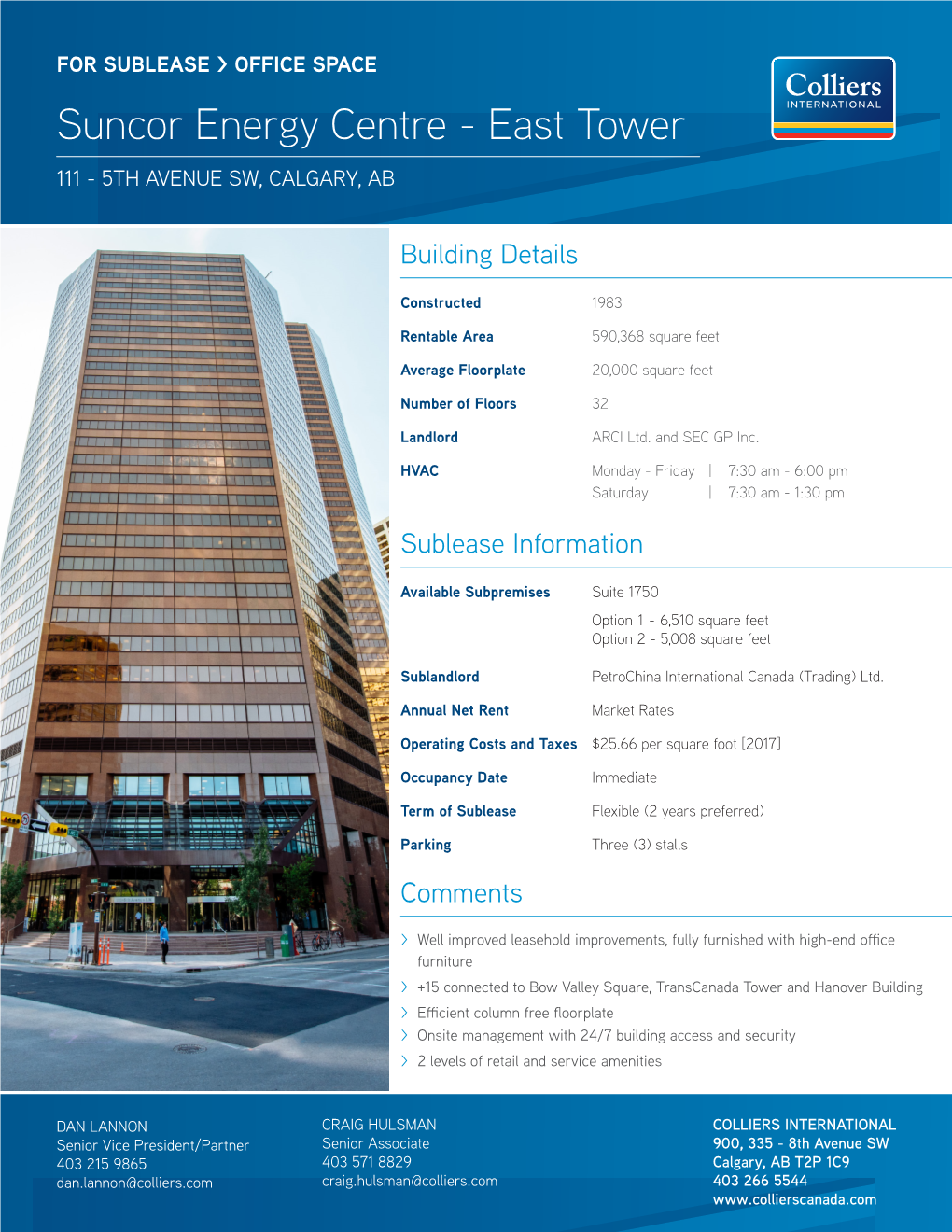 Suncor Energy Centre - East Tower 111 - 5TH AVENUE SW, CALGARY, AB