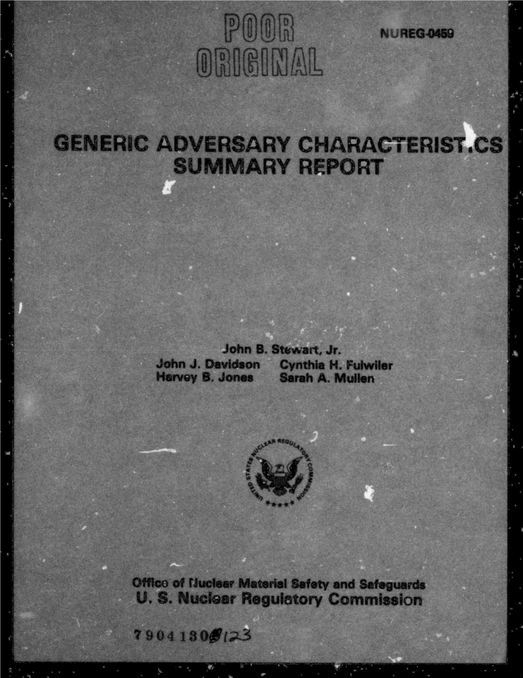 "Generic Adversary Characteristics Summary Rept."