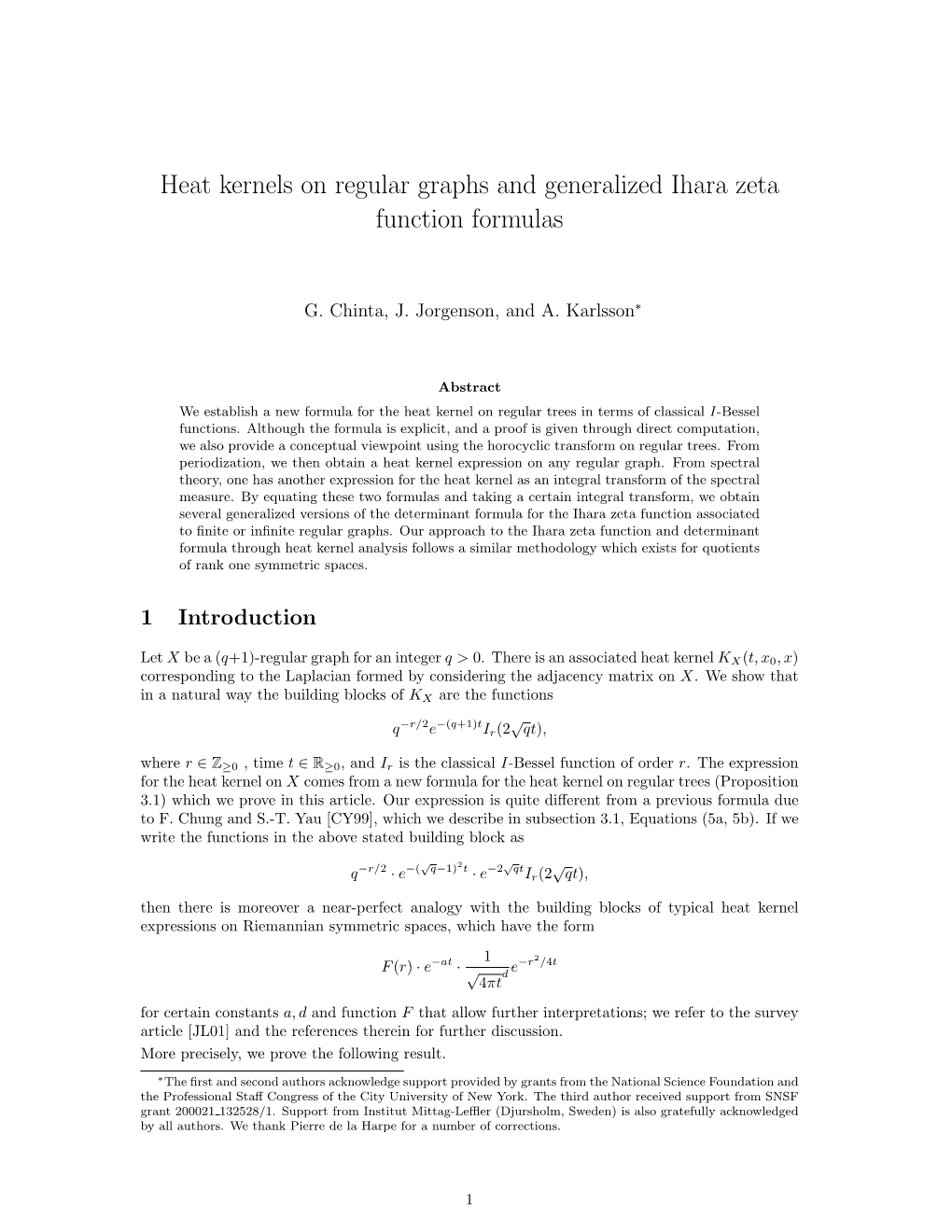 Heat Kernels on Regular Graphs and Generalized Ihara Zeta Function Formulas