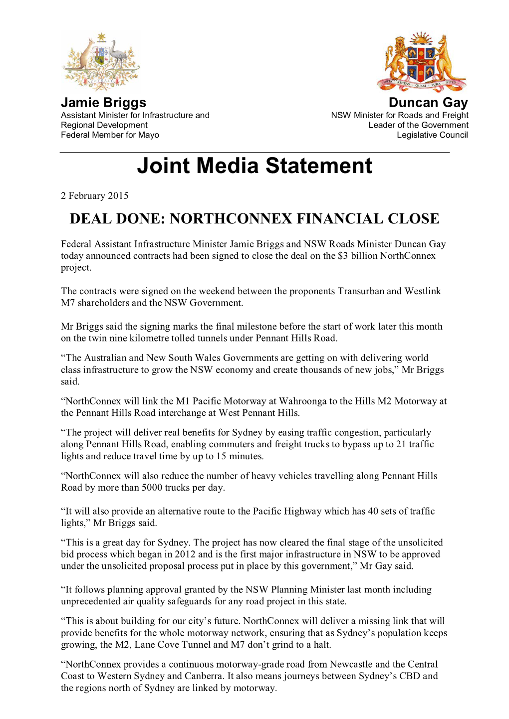 Deal Done: Northconnex Financial Close