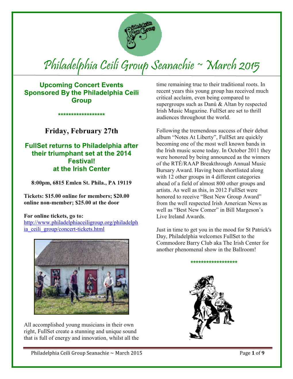 Download PCG March 2015 Seanachie Newsletter