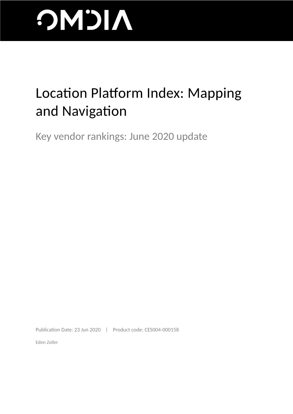 Location Platform Index: Mapping and Navigation