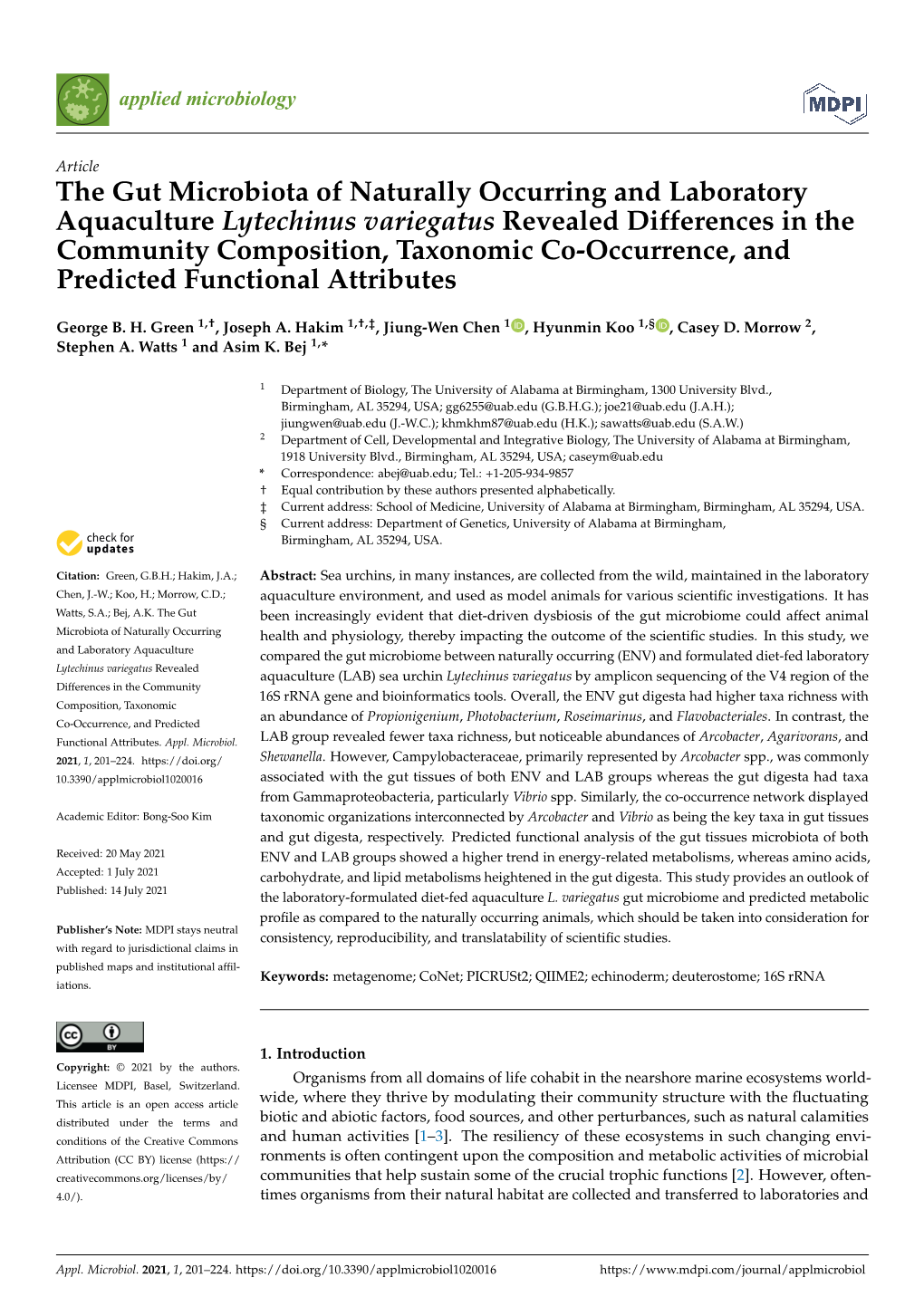 The Gut Microbiota of Naturally Occurring and Laboratory