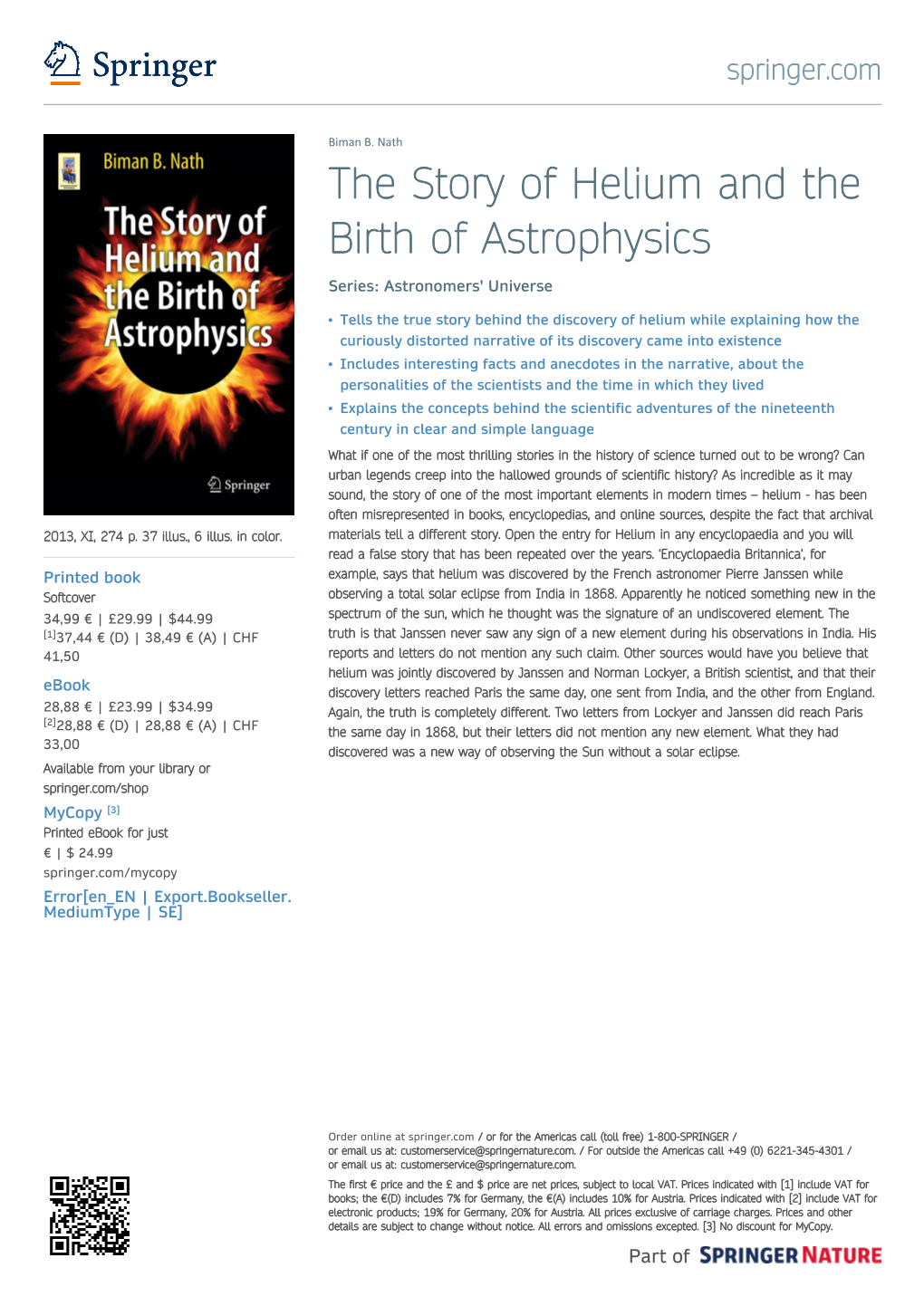 The Story of Helium and the Birth of Astrophysics Series: Astronomers' Universe