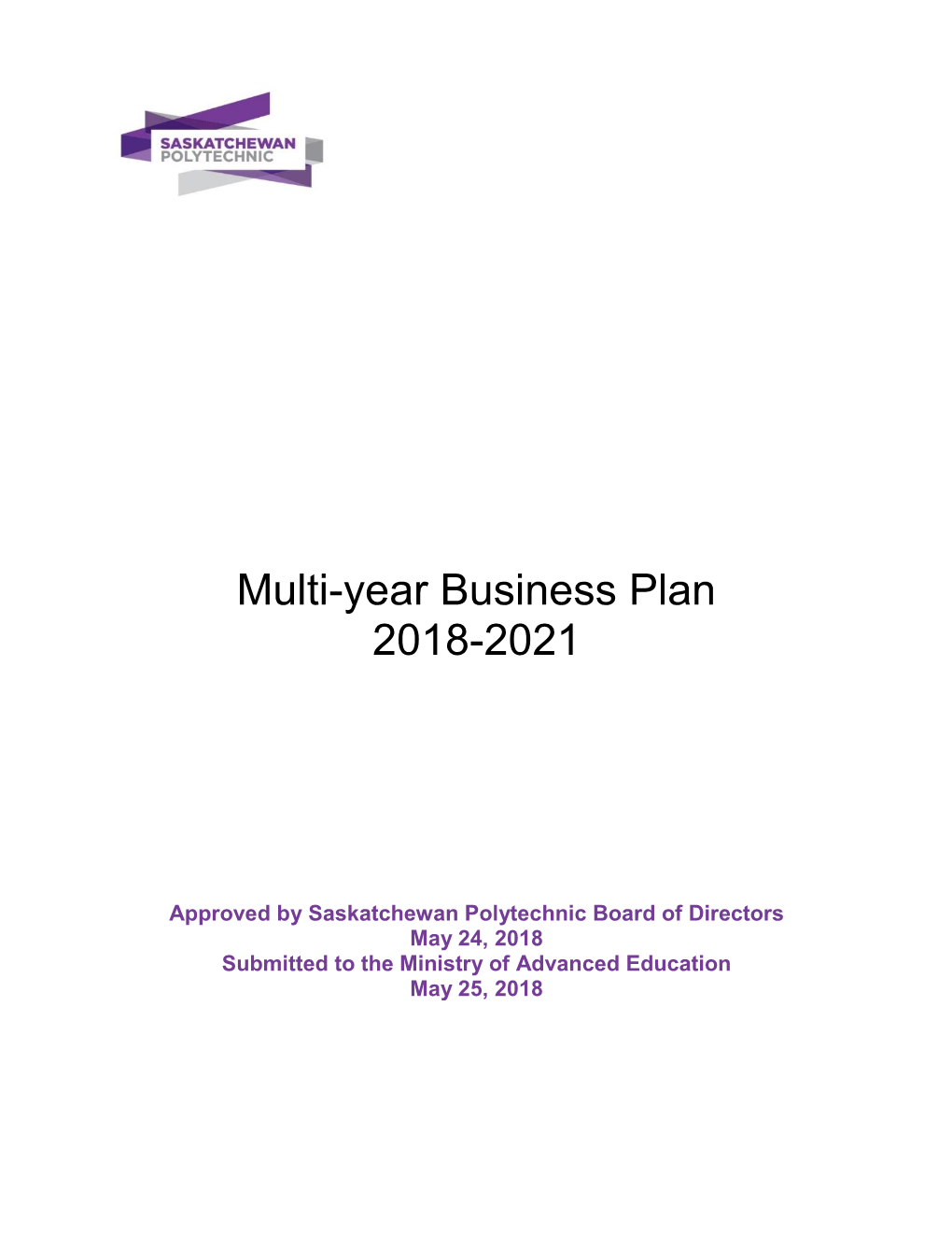 Multi-Year Business Plan 2018-2021