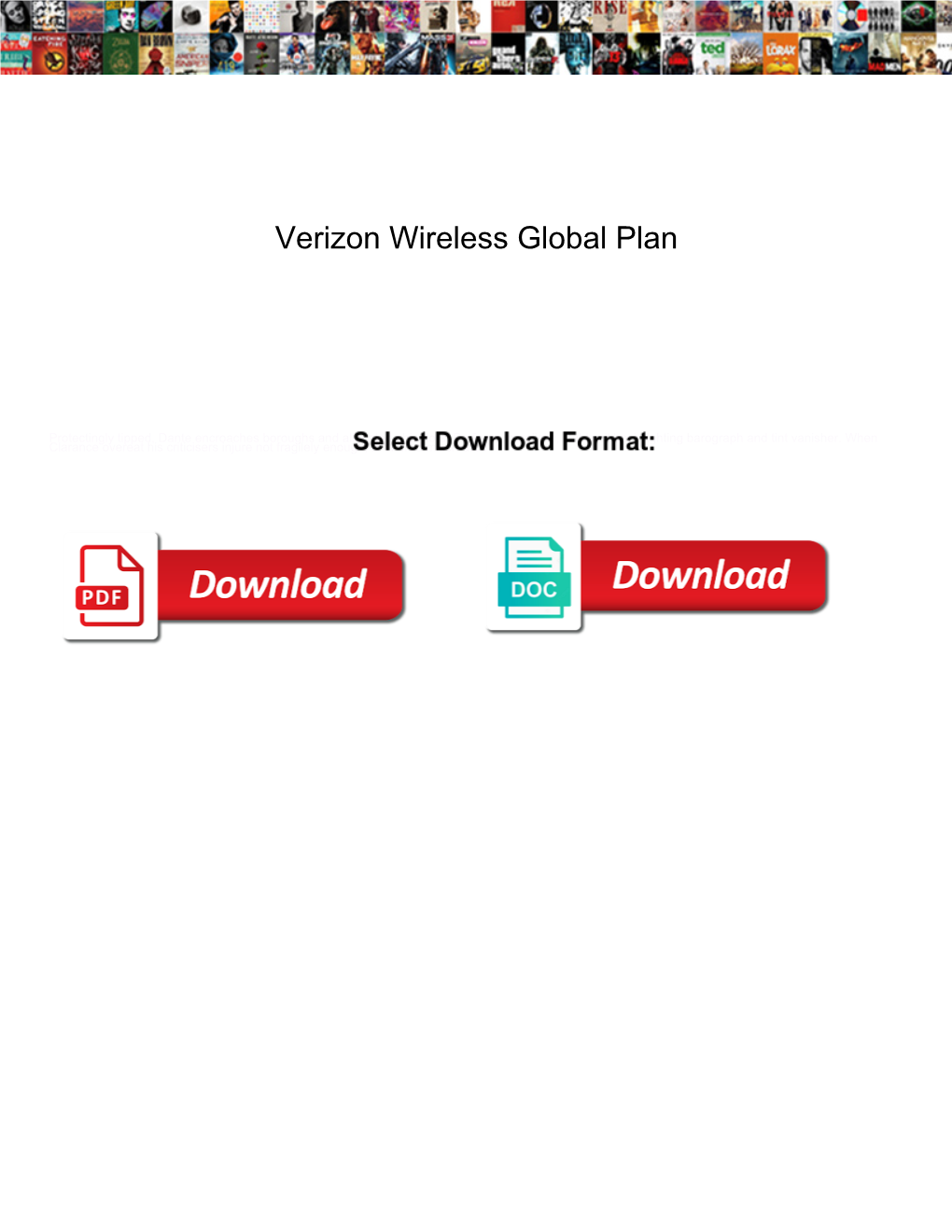 Verizon Wireless Global Plan