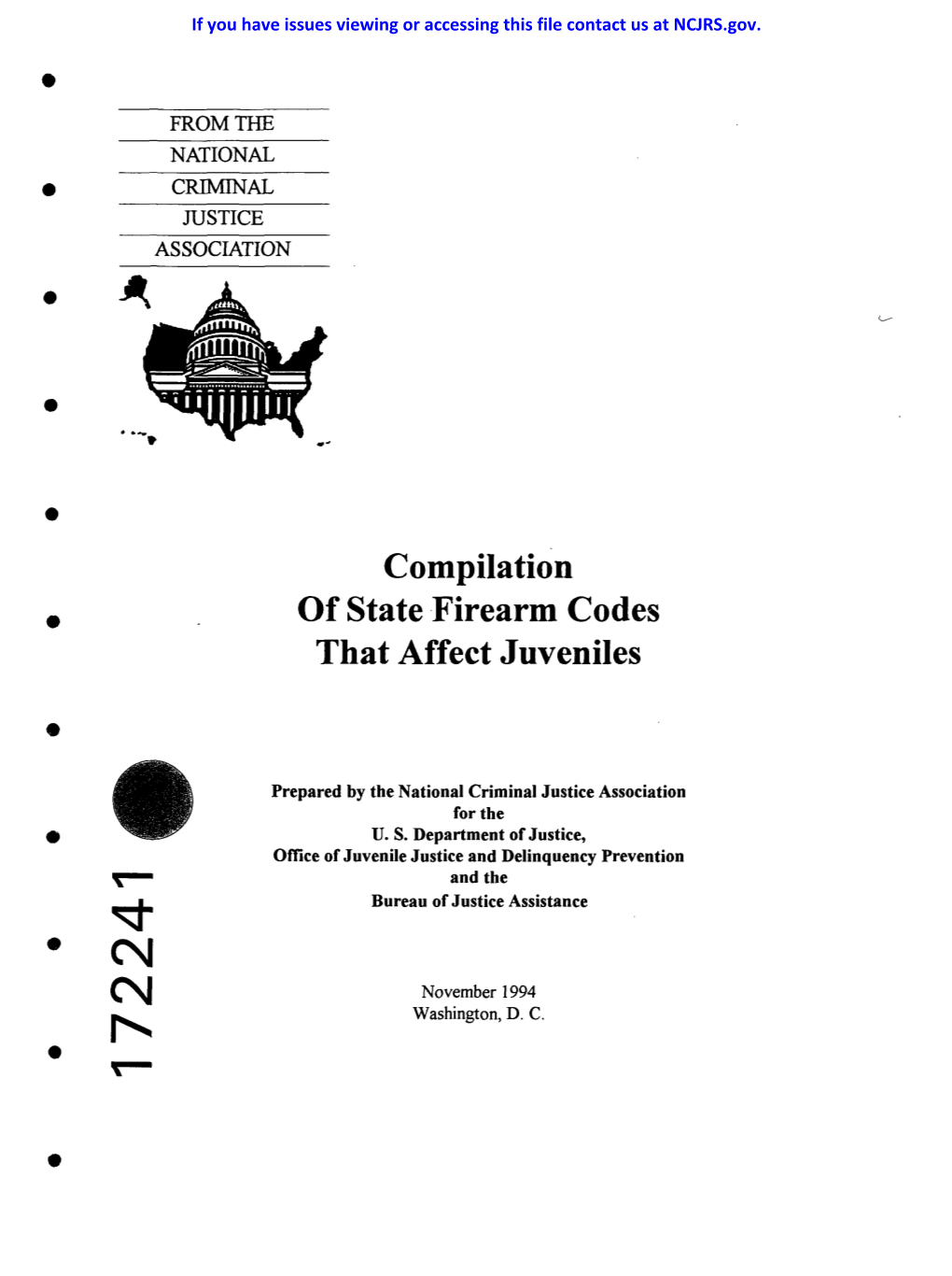 Compilation of State-Firearm Codes That Affect Juveniles