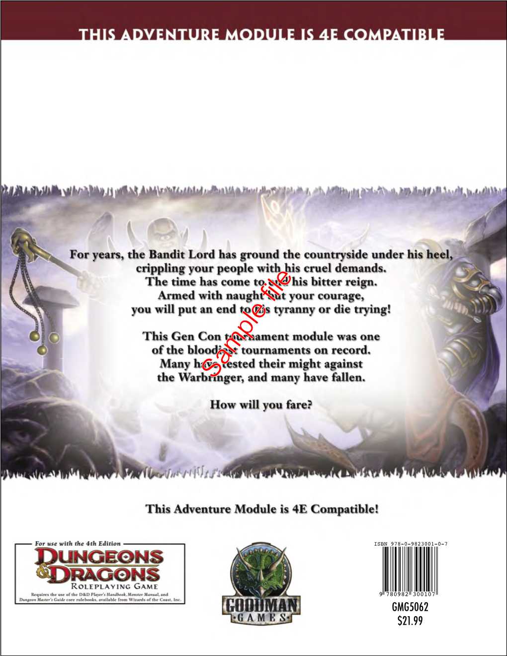 Dungeon Crawl Classics Is a Trademark of Goodman Games, Inc