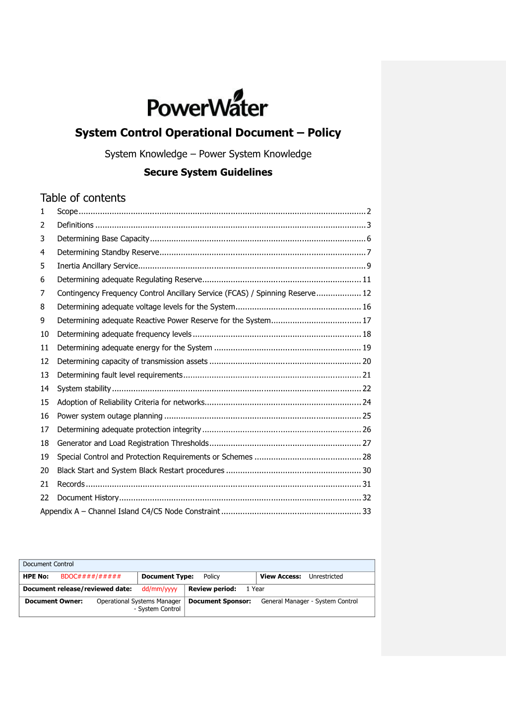 Secure System Guidelines Draft 3 1