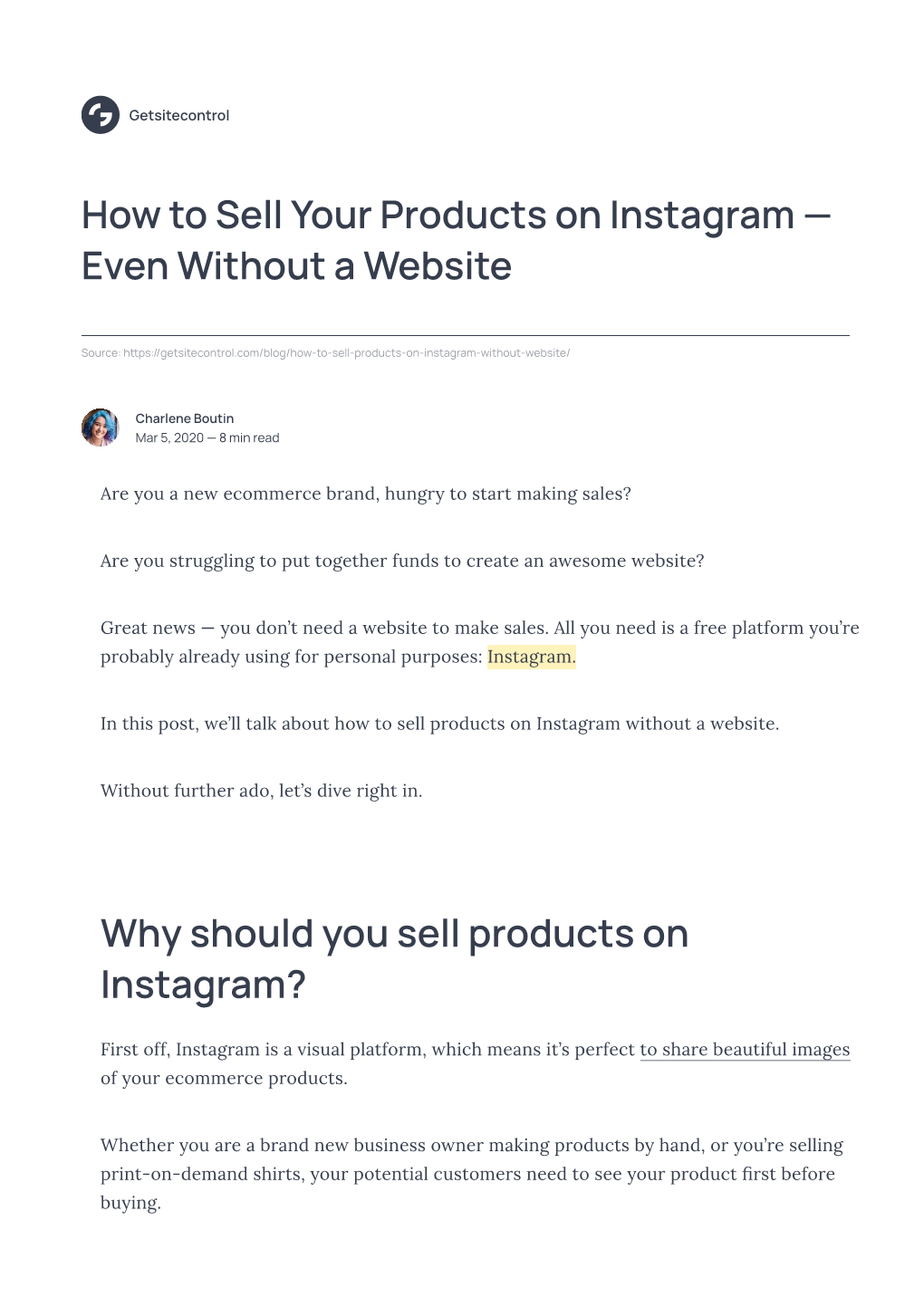 How to Sell Your Products on Instagram — Even Without a Website