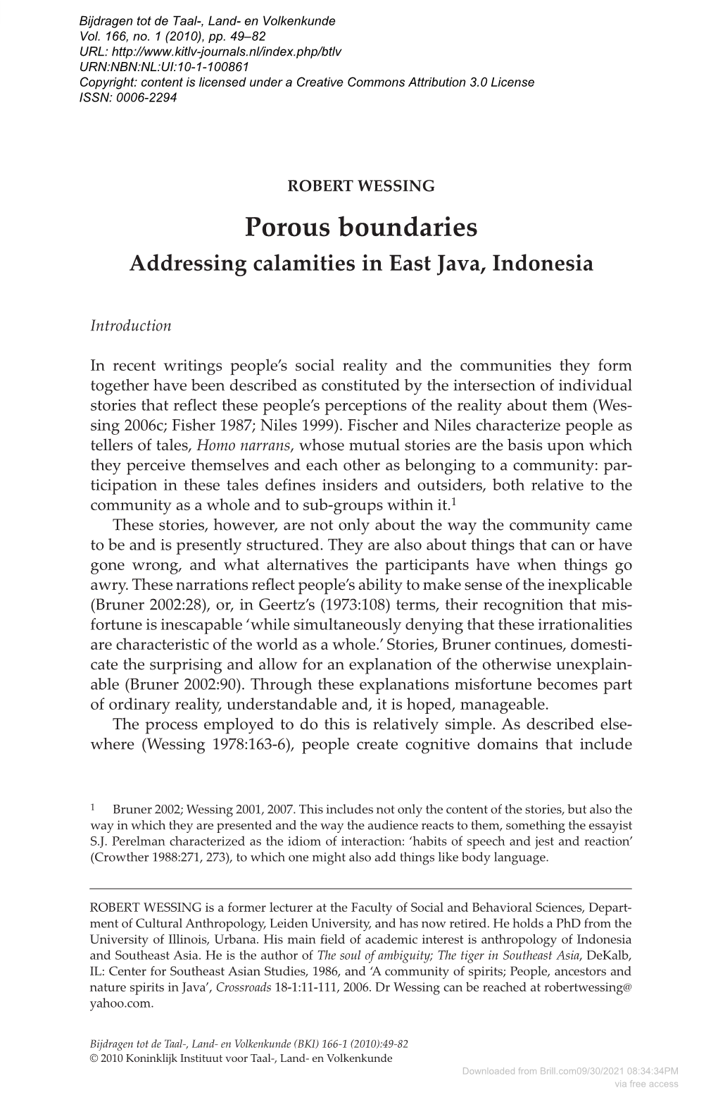 Downloaded from Brill.Com09/30/2021 08:34:34PM Via Free Access 50 Robert Wessing References Relevant to the Current Problem and Exclude Elements Deemed Irrelevant