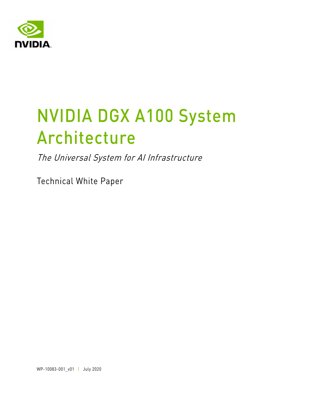 NVIDIA DGX A100 System Architecture