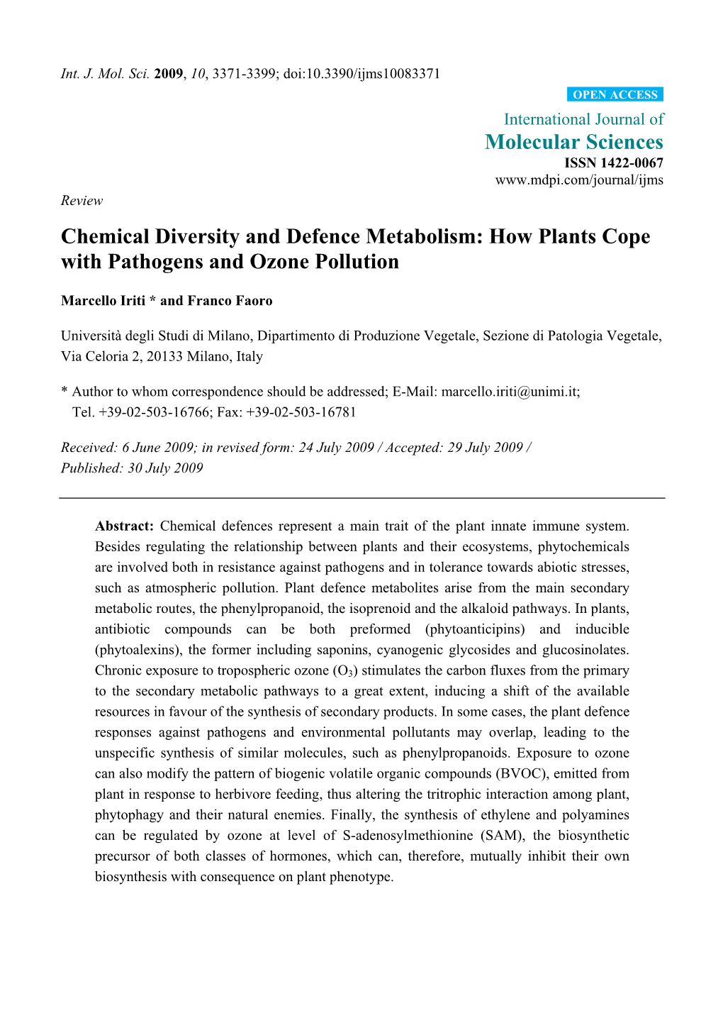 How Plants Cope with Pathogens and Ozone Pollution