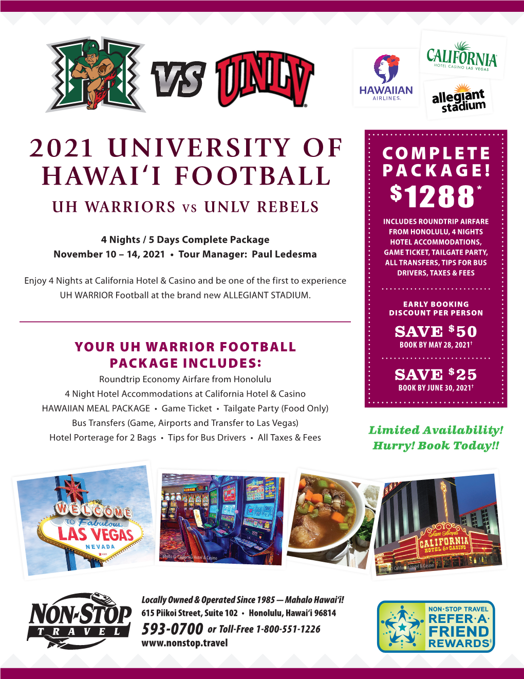 2021 University of Hawai'i Football $1288*