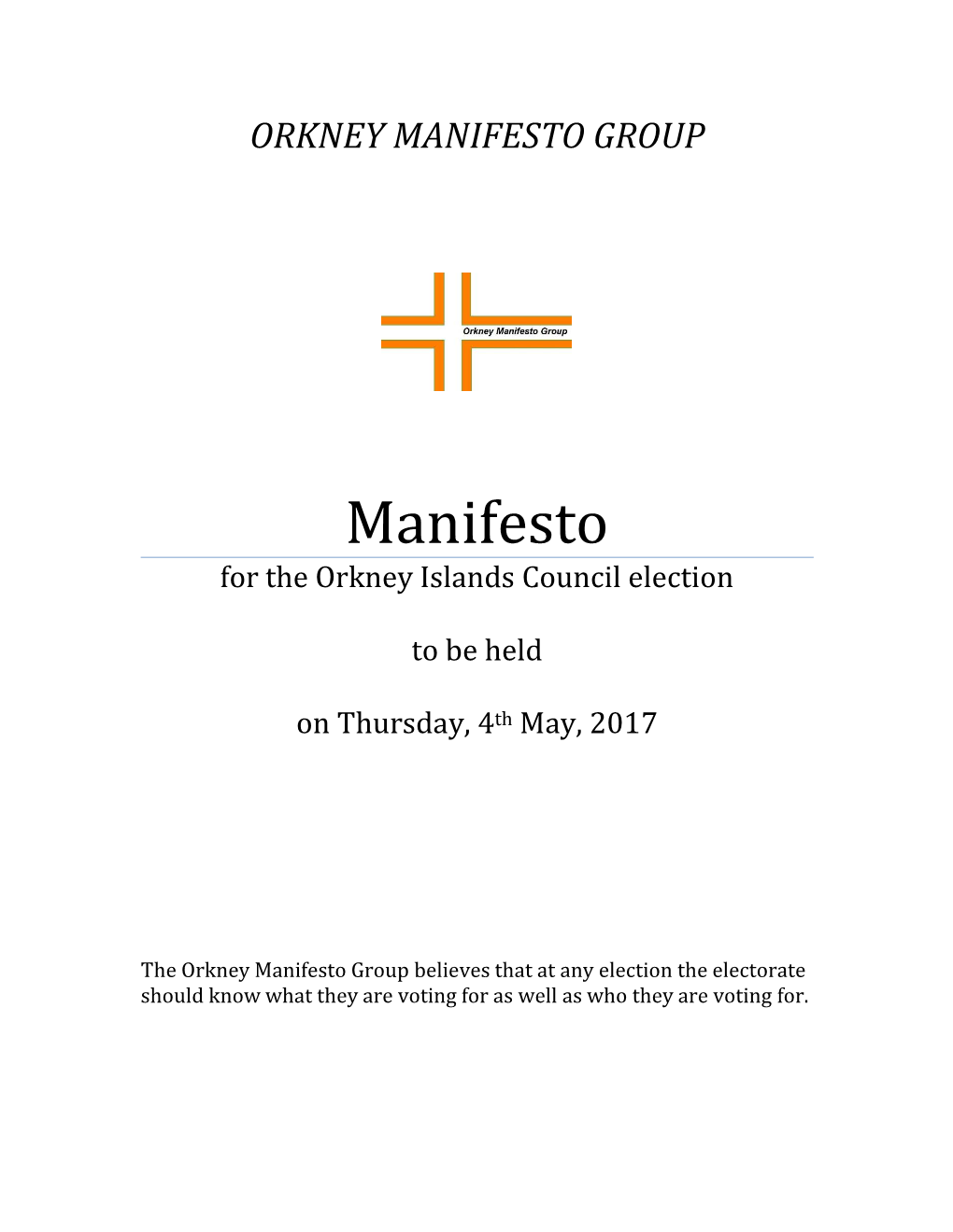 Orkney Manifesto Group